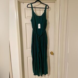 NWT! Universal Standard Promenade Linen Jumpsuit in Sea Moss Size 14/16